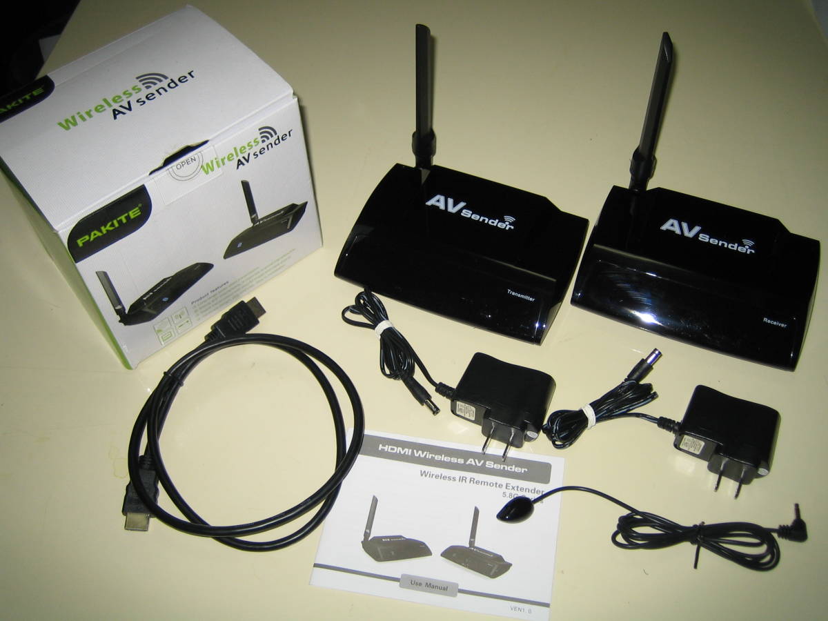 PAKITE Wireless AVsender ワイヤレスHDMI送受信機セット PAKITE 