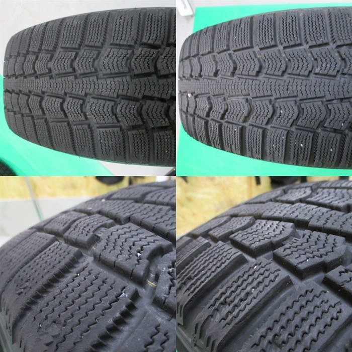 新潟発 中古 スタッドレス4本 205/60R16 5穴PCD114.3 +53 65%-80%山