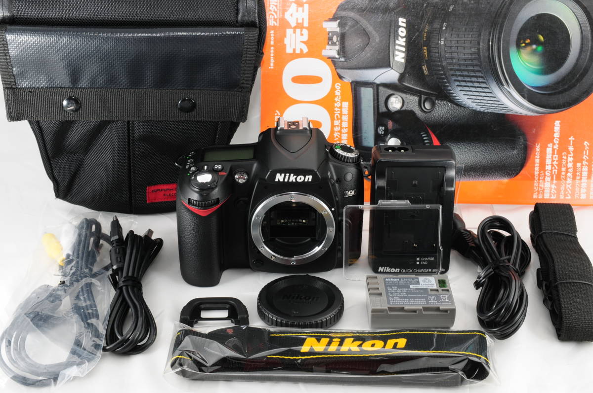 【保証残あり】★S数2600・新品同様★Nikon ニコン D90 ボディ 未使用付属品あり オマケ多数★専門店動作確認済 バッテリー劣化ゼロ!!