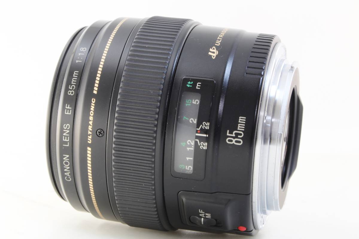 AA (極上美品) Canon キャノン EF 85mm F1.8 USM フード付き 初期不良 