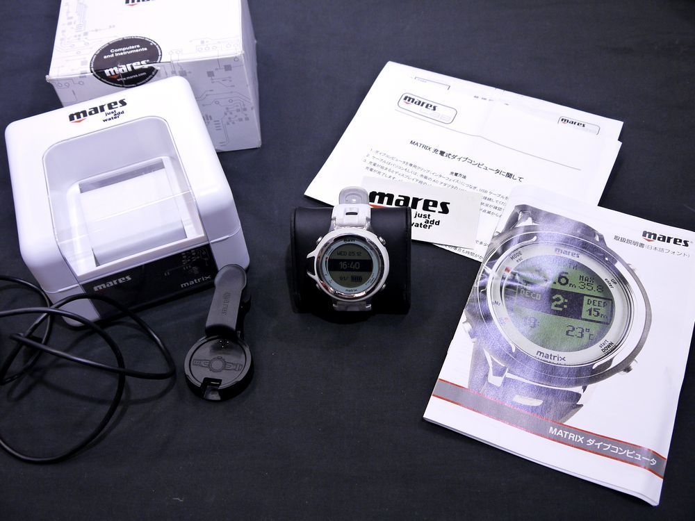 【SALE，定番】 マレス マトリックス ホワイト 充電式DC 蓄電池 マルチガス対応 初回水没保証(ダイブコンピュータ)｜売買されたオークション情報、yahooの商品情報をアーカイブ公開 - オークファン ダイブコンピュータ