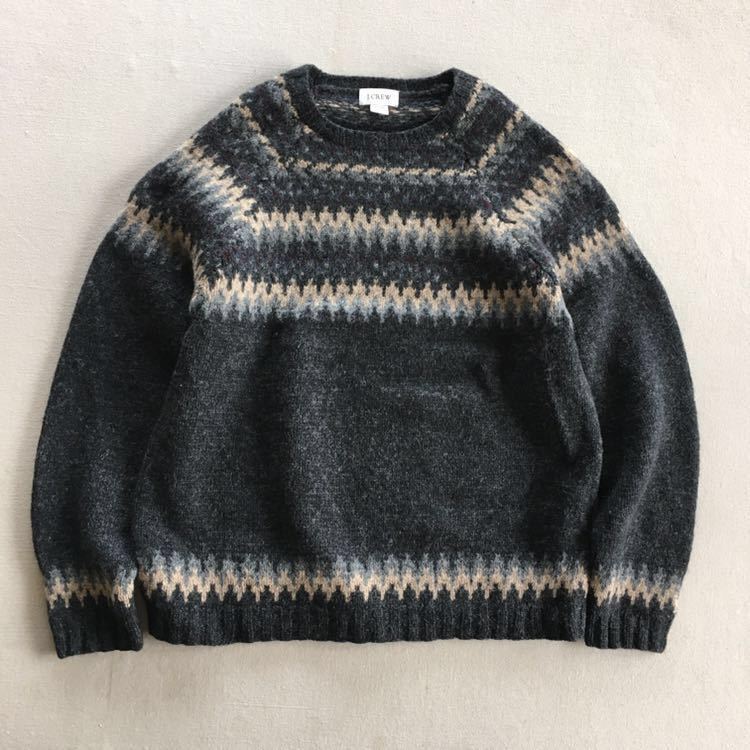 00s ジェイクルー ノルディック柄 セーター CREW J 90s 最大半額×店内 