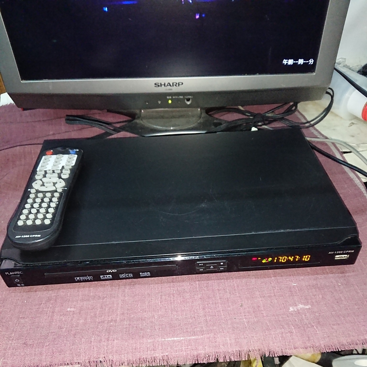 良好 PLANTEC AV-1200CPRM DVD プレイヤー CPRM VRモード HDMI端子