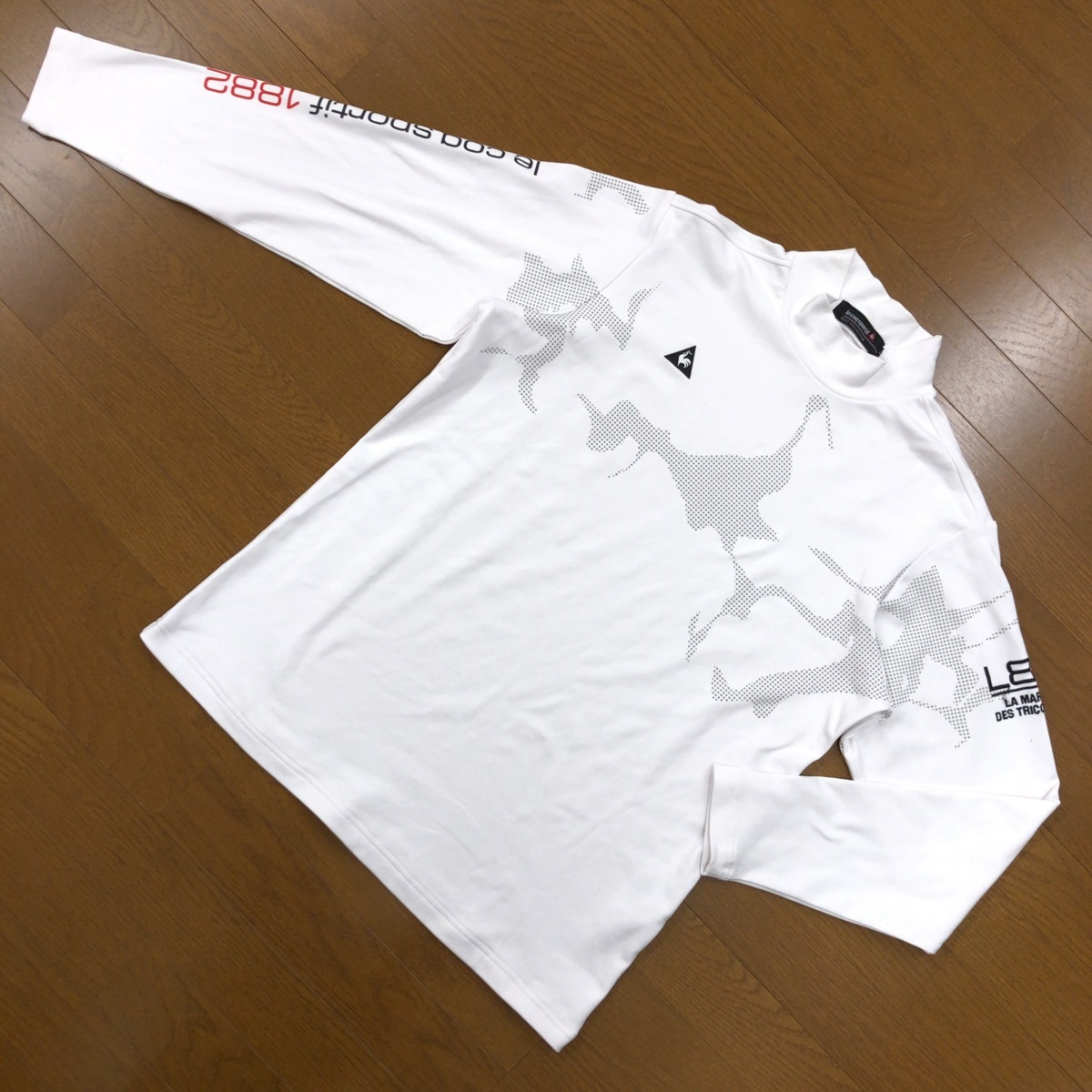 coq GOLF sportif le ロゴ刺繍 ルコック ゴルフ スポルティフ 春夏☆ 半袖 春夏 ルコックゴルフ COQ golf 美品le ゴルフ特化型設計