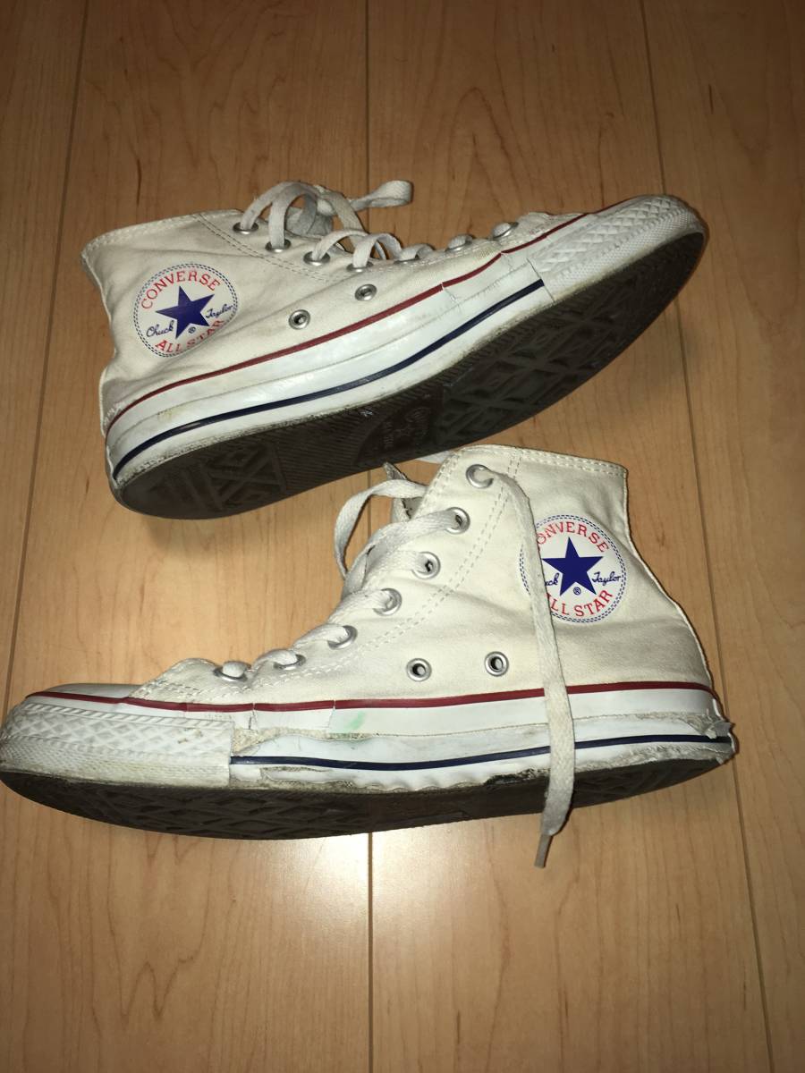 コンバースハイカットスニーカークリーム色 生成り レディース24 5 24 5cm 売買されたオークション情報 Yahooの商品情報をアーカイブ公開 オークファン Aucfan Com