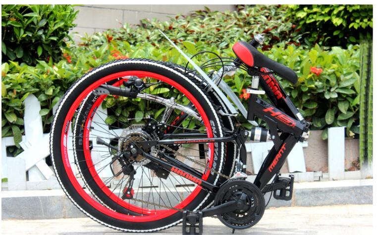 折り畳み マウンテンバイク 超軽量 一体式 自転車 衝撃吸収 学生