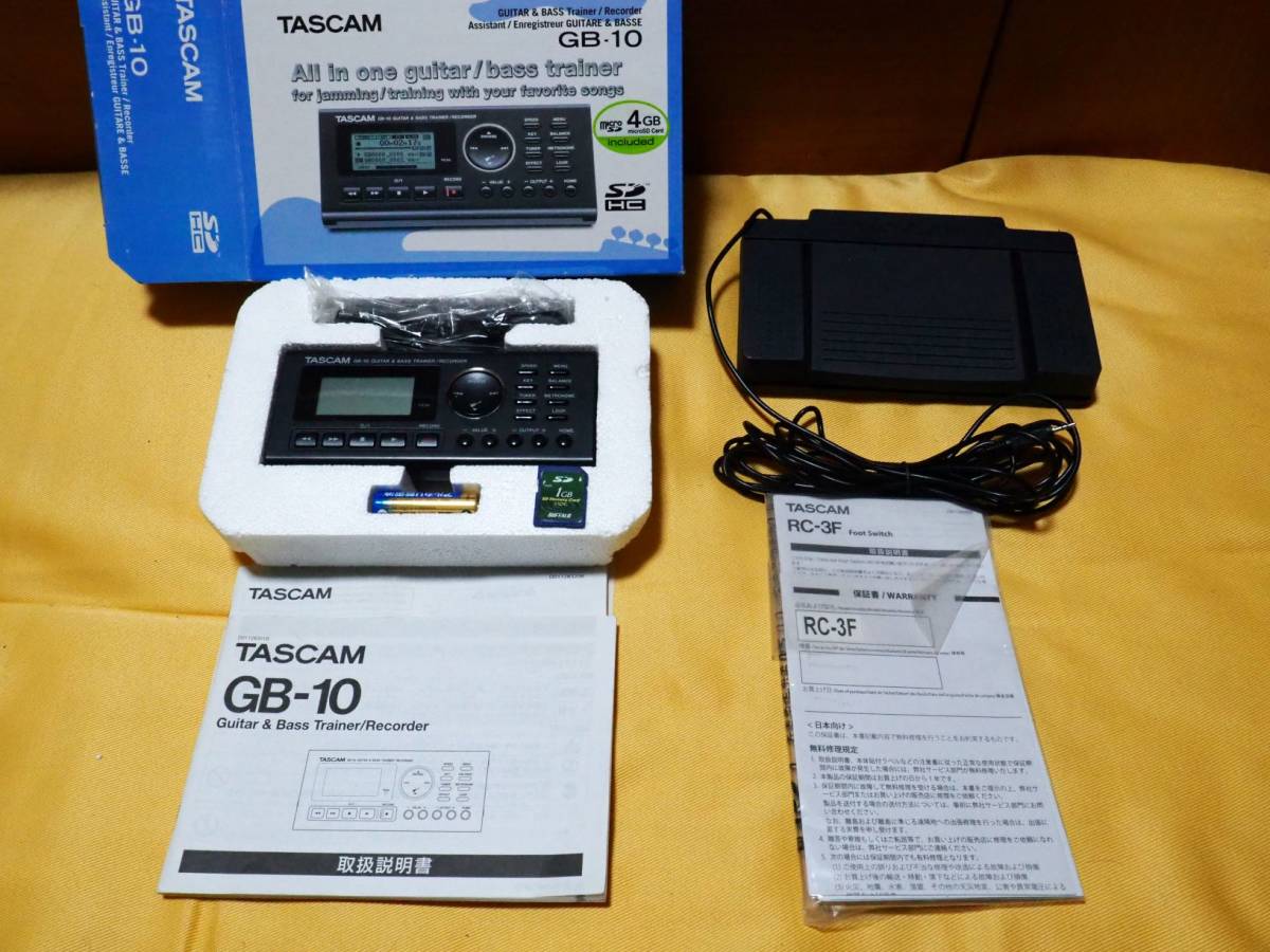 TASCAM タスカム GB-10 ギター・ベーストレーナー レコーダー ブラック
