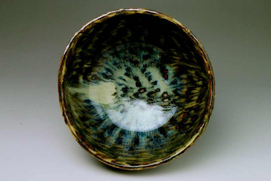 □三和堂□上田恒次 練上鶉手碗 木野皿山窯