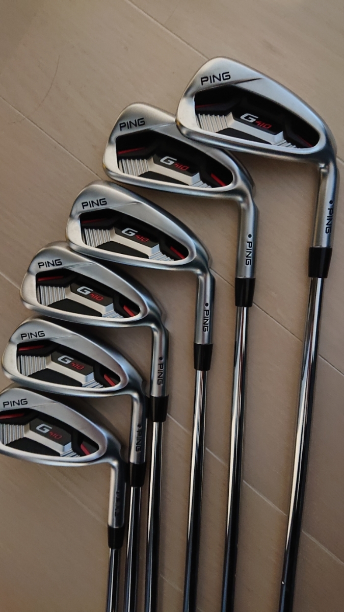 G410 ピン PING アイアン 6本セット ZELOS アイアンセット #9 #8 #7 #6 5本セット W) 黒ドット 男性右利き用 フレックス：S