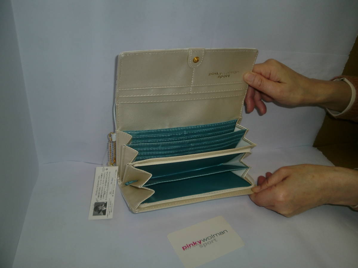 ♪ピンキーウォルマンスポーツ 長財布 pinky wolman sport ミント色 