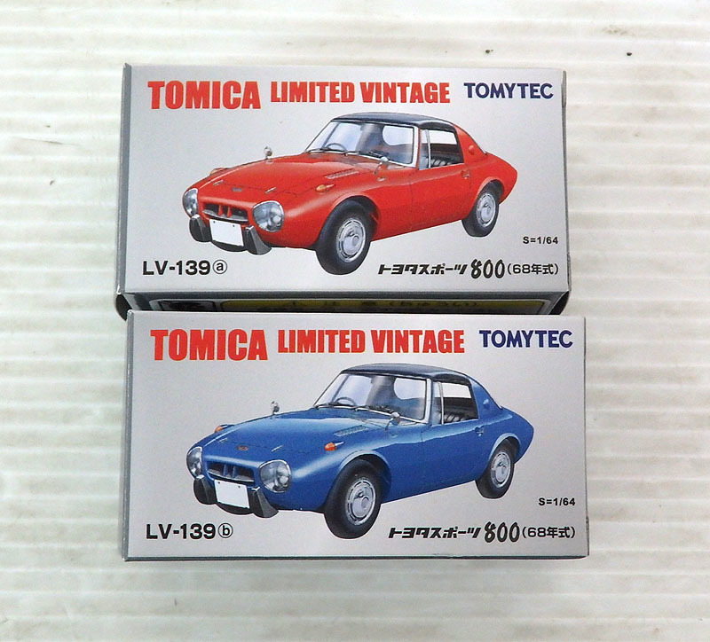 トミカリミテッドヴィンテージ LV-139a LV-139b トヨタスポーツ800 68年式 赤/青 2点セット ヨタハチ