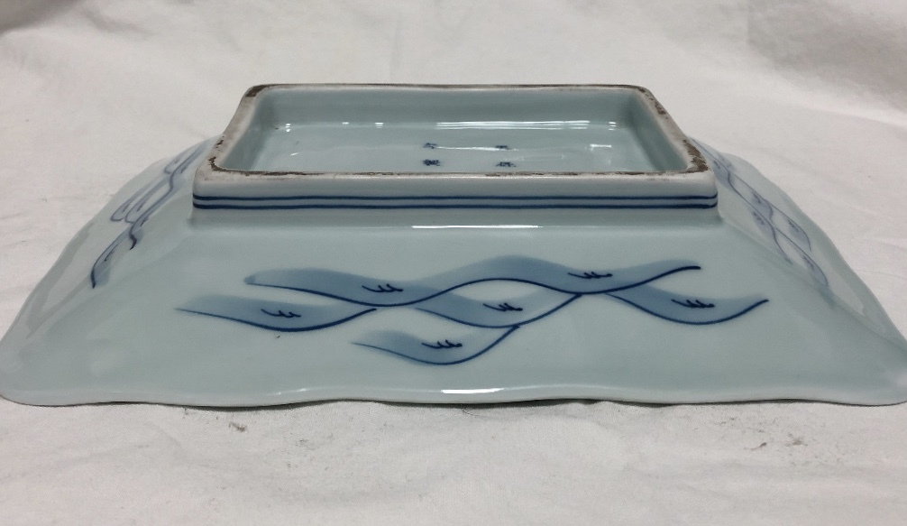 古伊万里　染付地図皿　江戸期　天保年製　極上品_9