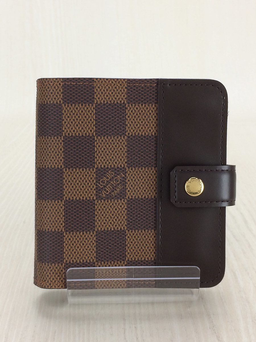 LOUIS VUITTON◇2つ折り財布/-/BRW/ブラウン/総柄/N61668/コンパクト