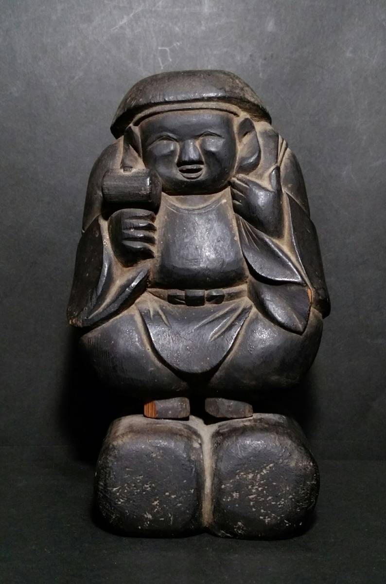 木造 古美術柳 - 三面大黒天 立像 江戸期 興福寺 法相 木造大黒天像（1603–