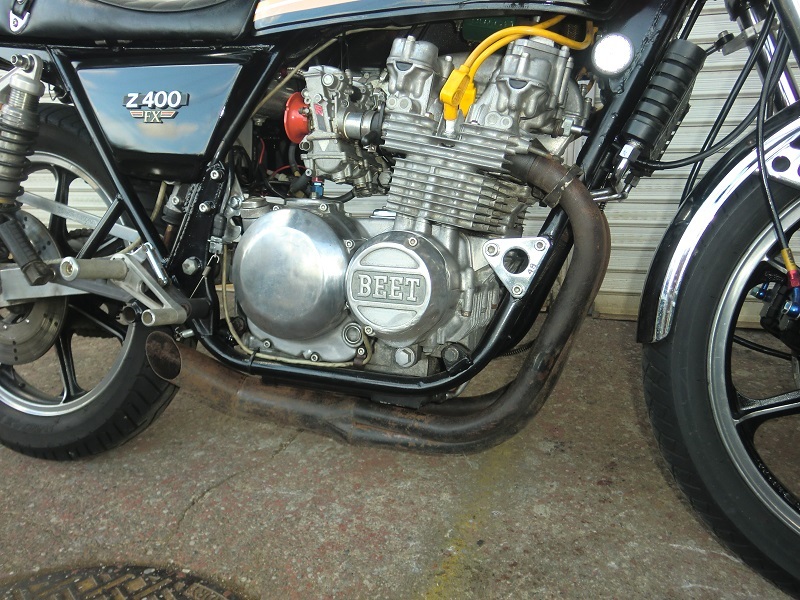 カワサキ Z400FX モリワキマフラー 当時物 くびれ ハス切り 直管 