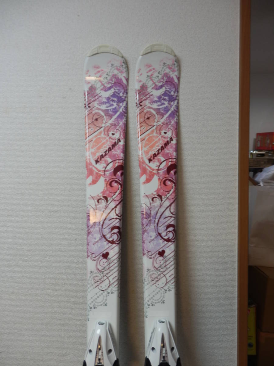 KAZAMA 152cm レディース　スキー板　ストック レディース用スキー板・ストックセット『KAZAMA（板の全長：152