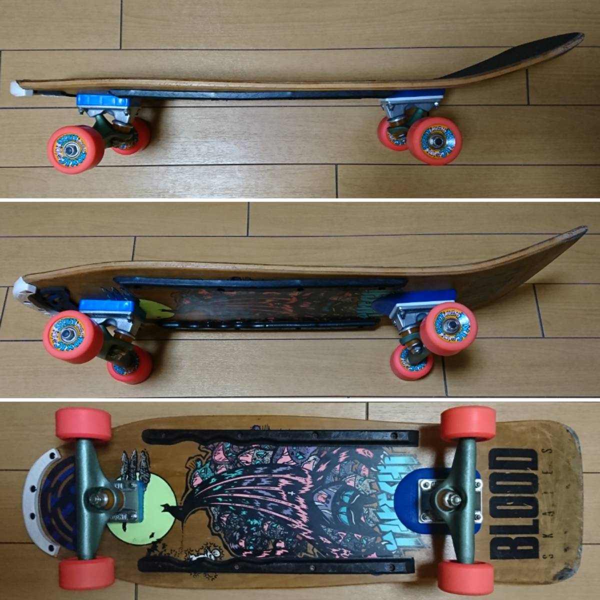 | SKULL BLOOD SKATE SUICIDAL スケートボード DECK SKATES フルコンプリート オールドスケートの FOIL Blood Skull 10.125incREISSUE ZERO SC