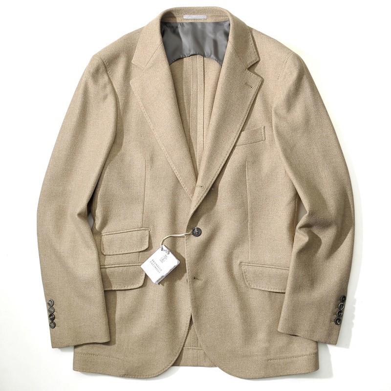  66万/BRUNELLO CUCINELLI ブルネロクチネリ /理想の紳士像を体現 圧倒的に優雅なカシミヤ100%フランネル3Bジャケット brc1960041(男性用)｜売買されたオークション情報、yahooの商品情報をアーカイブ公 男性用