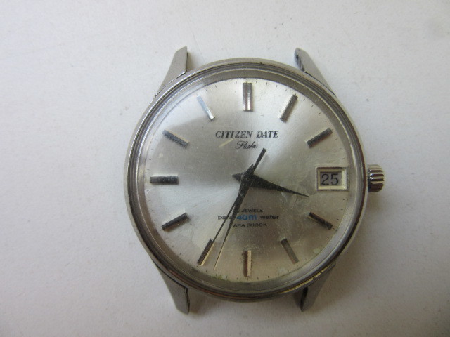 ジャンク品》CITIZEN DATE Flake 22石 手巻き 腕時計 CITIZEN DATE 