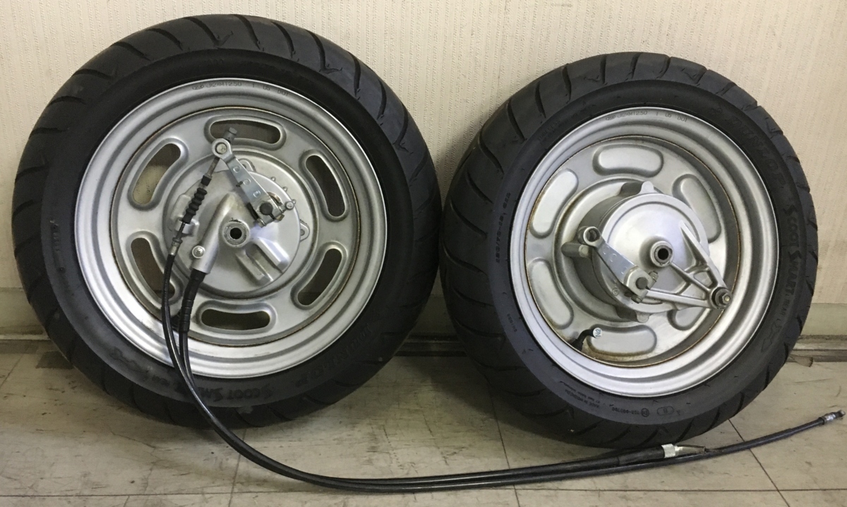 NSR50 ホイール 3本 スポーク 前後セット ディスク、シャフト付 エイプ 