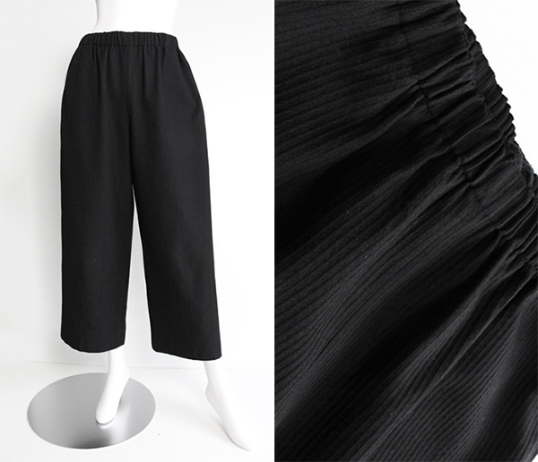  robe de chambre COMME des GARCONS ストライプ柄 ワイドパンツ 黒 ウール イージー ローブドシャンブル コムデギャルソン UT-22(パンツ、スラックス)｜売買されたオークション情報、yahooの商品情報を 女性用