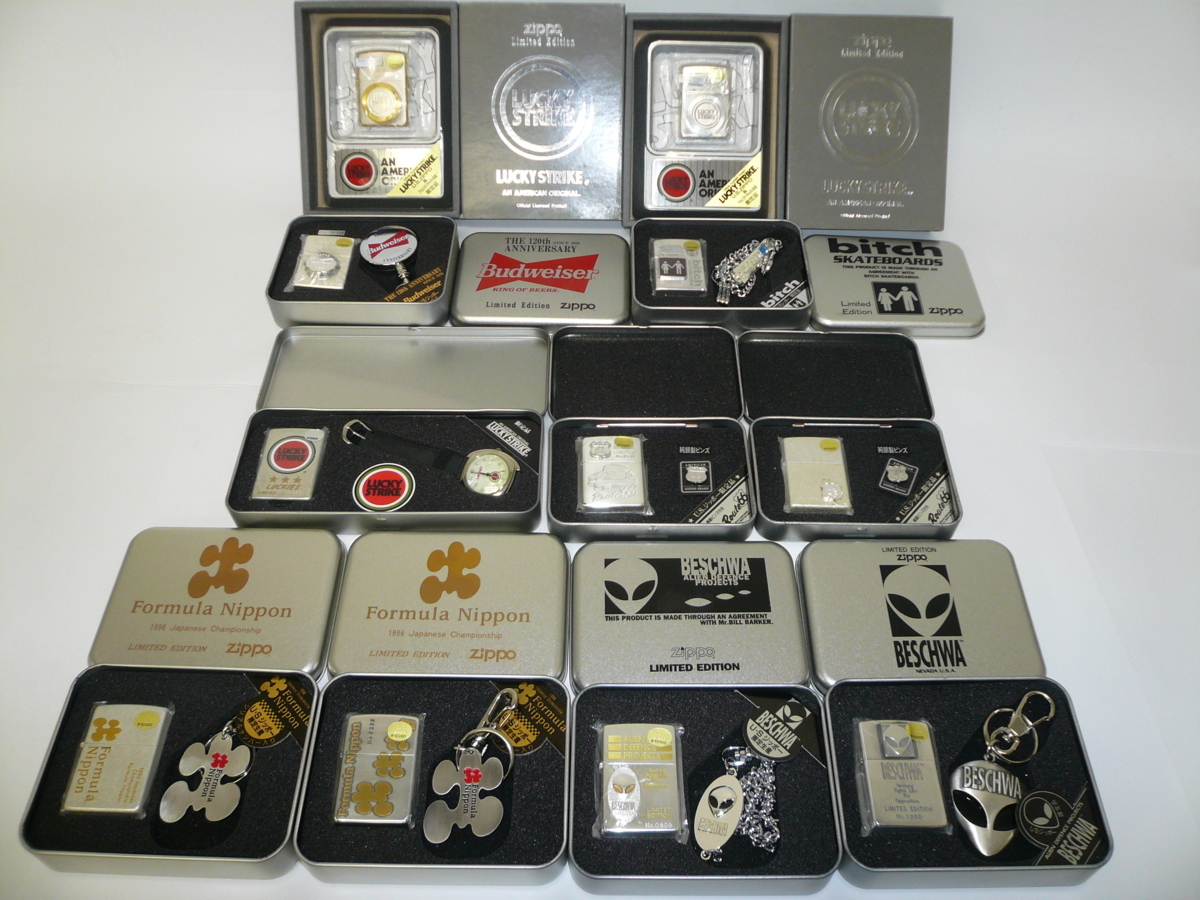 安い，豊富な 1円 おたからや U0130-14 Zippo ジッポーライター BESCHWA エイリアン/Formura Nippon/Route66/bitch/LUCKY STRIKE/Budweiser 計11点(その他)｜売買されたオークション情報、yahooの商品情報をアーカイブ公開 - オー Zippo