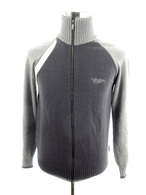 エンポリオアルマーニ　グレー ニット ジャケット エンポリオアルマーニ EMPORIO ARMANI ジャケット ジップアップ ニット