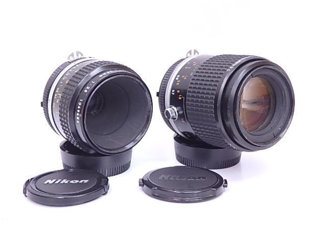 NIKON/ニコン マイクロレンズ Ai改 Micro-NIKKOR 55mm F3.5/Ai-S Micro-NIKKOR 105mm F2.8 2本セット § 5A5B9-12