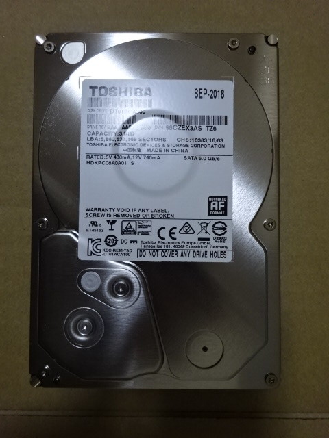 人気定番，品質保証】 ○使用23時間○東芝 TOSHIBA DT01ACA300○3.0TB/3.5/