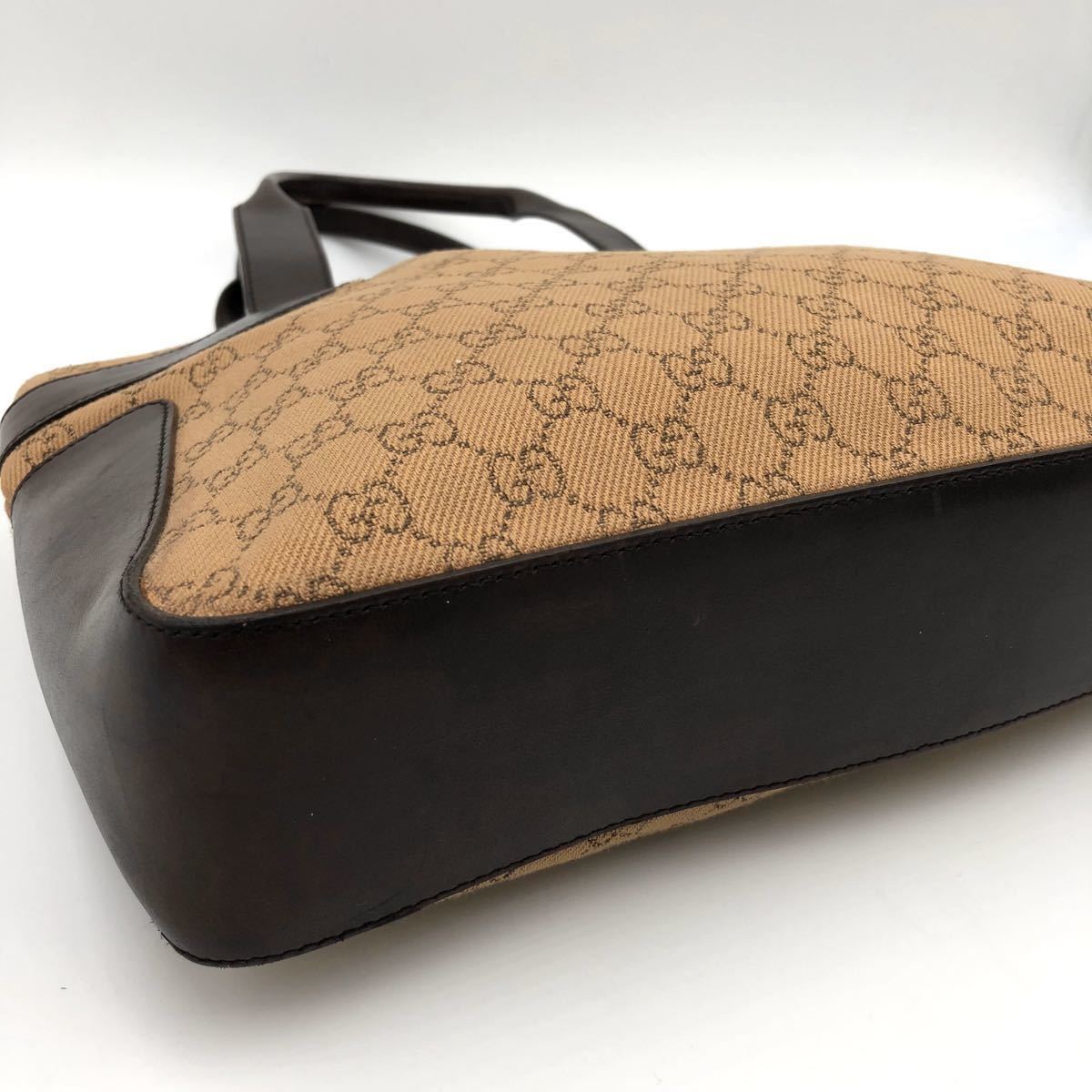 正規品》GUCCI グッチ GG柄 レザー×キャンバス トートバッグ 