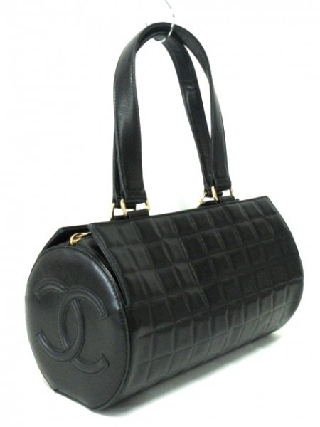シャネル CHANEL ラムスキン チョコバー ハンドバッグ 7番台 ベージュ