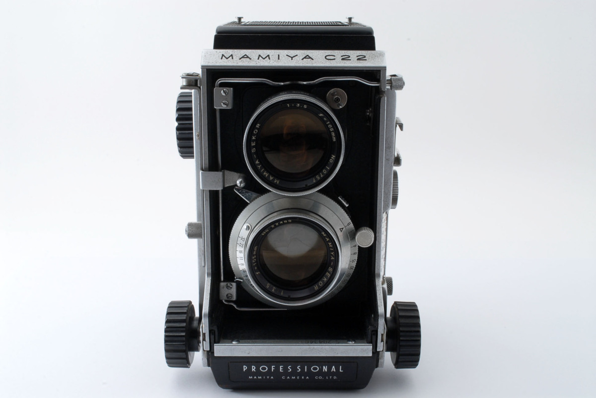 良品】マミヤ Mamiya C22 2眼レフカメラ Sekor 105mm f3.5 モルト