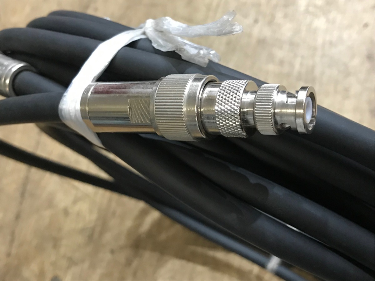 フジクラ 8DーFB-LITE 同軸ケーブル 黒30mM型コネクター付