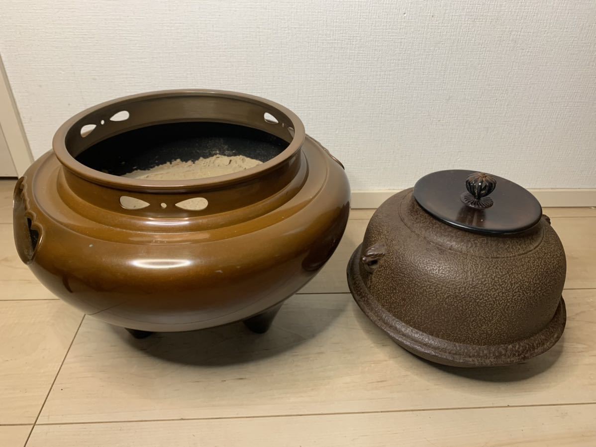茶道具 釜師 唐銅朝鮮風炉 真形釜添 の落札相場 (銅製) 「唐