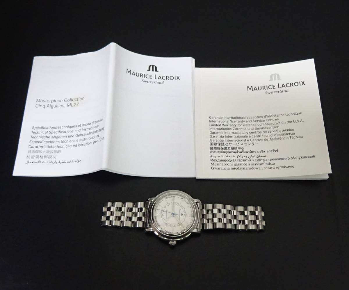 希少 MauriceLacroix モーリスラクロア マスターピース 5ハンズ 27857 