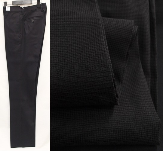 【赤字超特価，SALE】 春夏W94グレー+黒千鳥格子柄/スリムパンツ/ストレッチコットン綿混/洗濯OK涼しいノータック楽々ウエスト(94cm～)｜売買されたオークション情報、yahooの商品情報をアーカイブ公開 - オークフ パンツ、スラックス