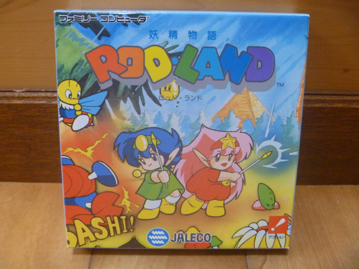 FC ロッドランド 箱、説明書付き ファミコン 中古カセット レインボー