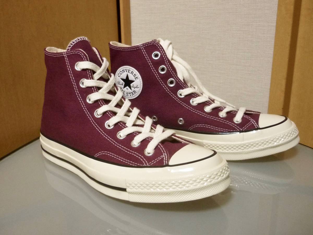 新品未使用 CONVERSE 70' S 復刻 チャックテイラー HI ct70 三ツ星 162051C バーガンディー