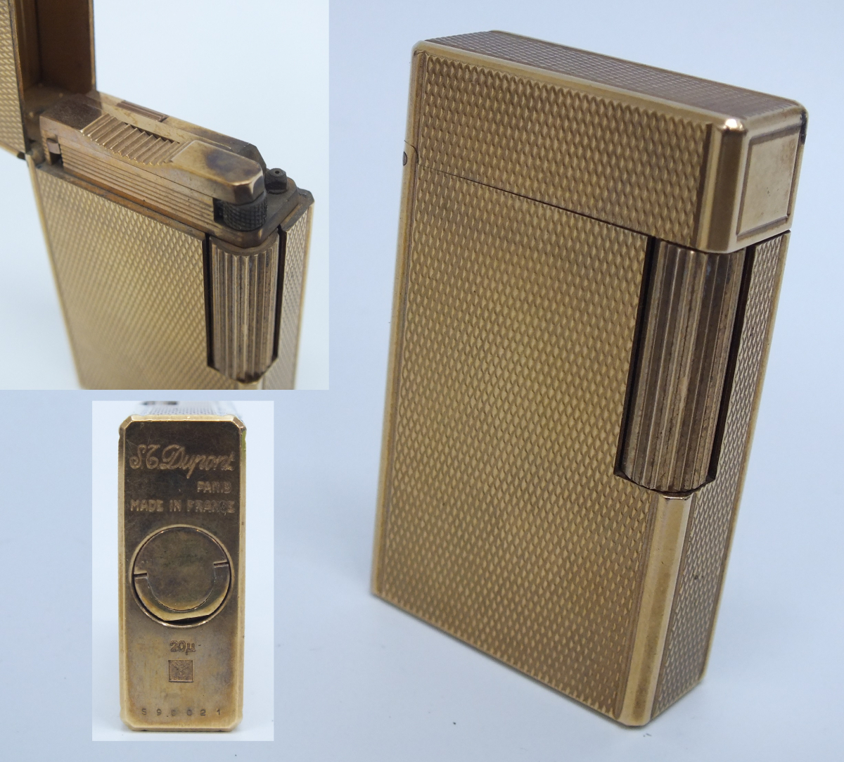 S.T. Dupont デュポン ガスライター ゴールドカラー ダイヤカット