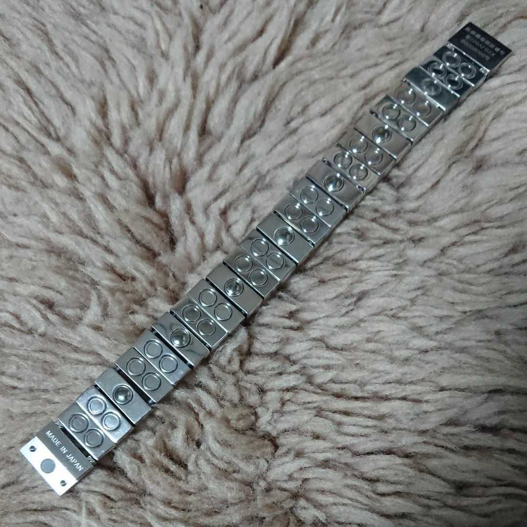 磁石＆ゲルマニウムブレスレット(S)プラチナカラー_3