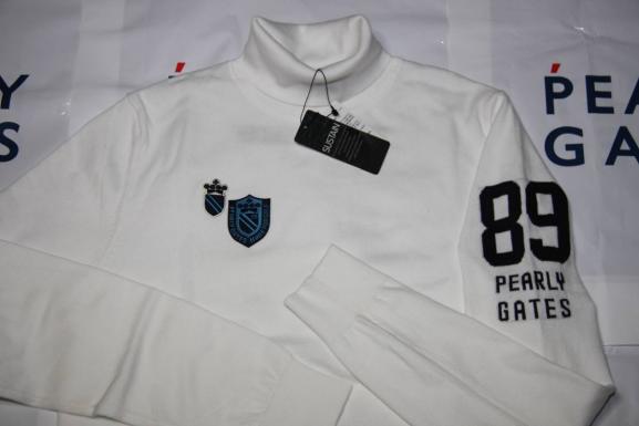 人気定番，定番 正規品 パーリーゲイツ PEARLY GATES 商品 ８９ロゴ タートルネックセーター カシミヤタッチ ホワイト ５ サイズL(セーター)｜売買されたオークション情報、yahooの商品情報をアーカイブ公開 - セーター