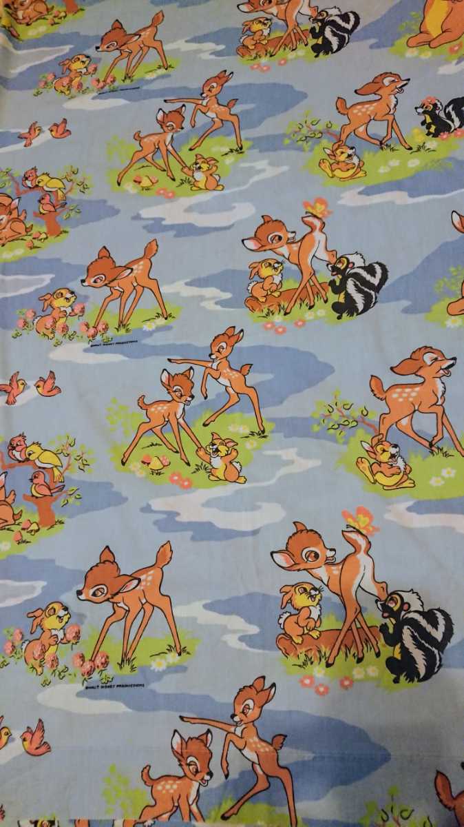 バンビ　Bambi ヴィンテージファブリック　ビンテージシーツ キャラクターシーツ バンビ ヴィンテージ ,カテゴリー 【公式通販