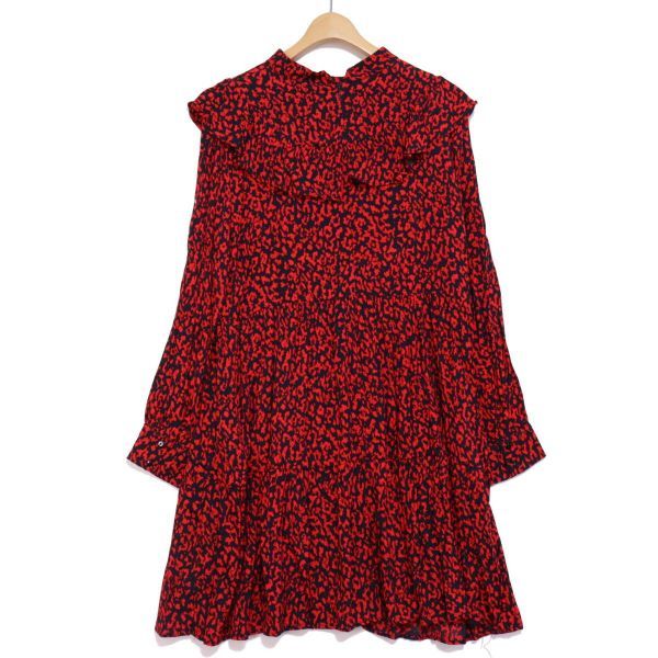 Zara Woman ザラ レオパード ヒョウ柄 長袖 フレア ワンピース Sz S レディース 赤 2d85 ワンピース 売買されたオークション情報 Yahooの商品情報をアーカイブ公開 オークファン Aucfan Com