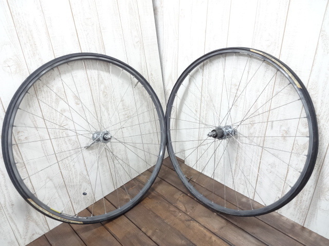 シマノ　DURA-ACE　7900ハブ　マビックリム　700C　チューブラーホイールセット　エンド幅130mm◆W937