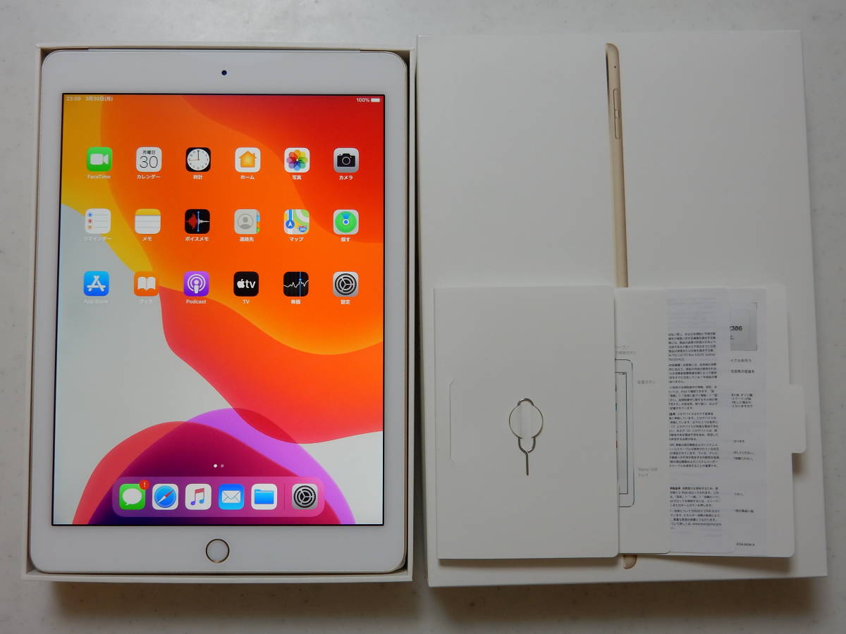 iPad Air2 Wi-Fi+Cellular 16GB ゴールド NH1C2J/A SIMフリー 中古