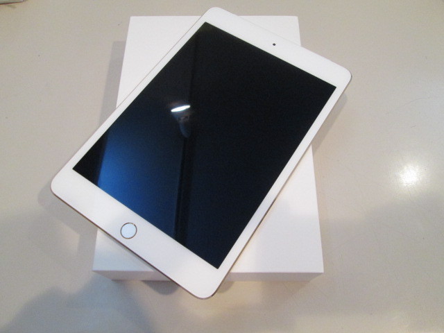 SIMフリー☆Apple iPad mini4 cell 128GB ゴールド 新品同様品