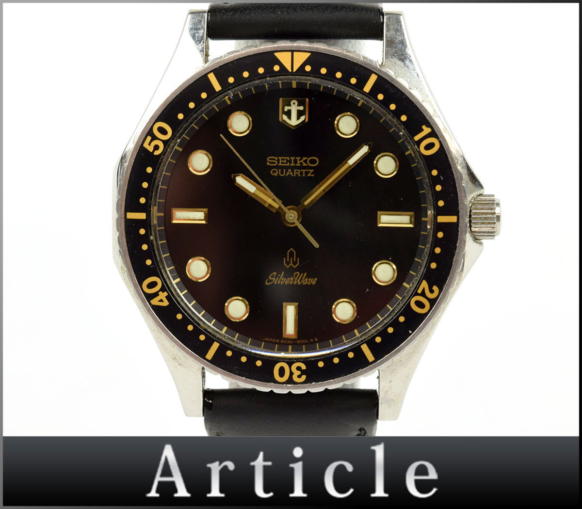 本物保証，大人気 82759 SEIKO セイコー/ シルバーウェーブ/ メンズウォッチ 腕時計/ クォーツ SS レザーベルト/ ブラック 電池交換済 6030-6010(その他)｜売買されたオークション情報、yahooの商品情報をアーカイブ公 その他