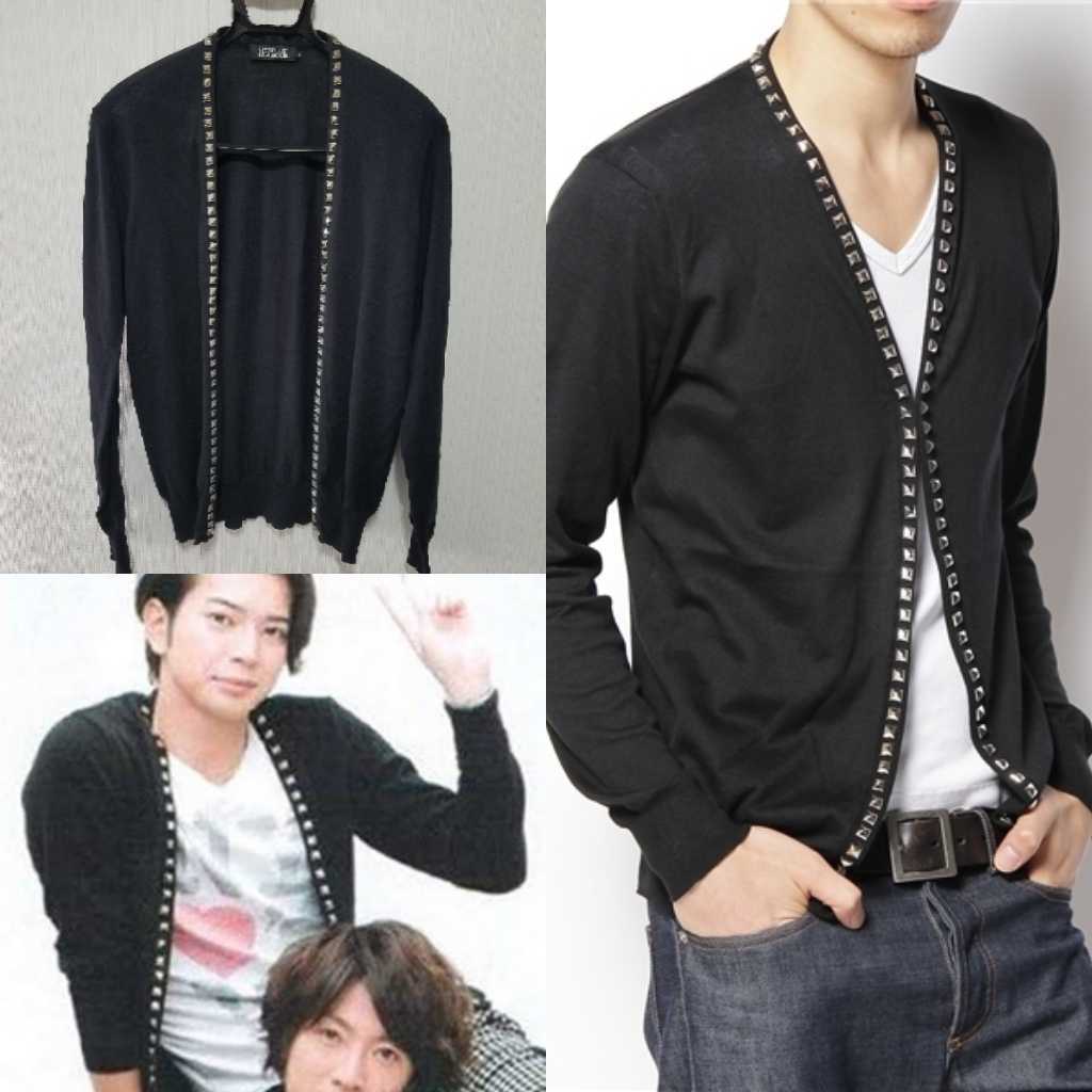 松本潤着 ヒステリックグラマー 春夏 薄手 スタッズカーディガン M