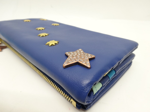 572☆ツモリチサト tsumori chisato 二つ折り長財布 北斗七星 羊革  