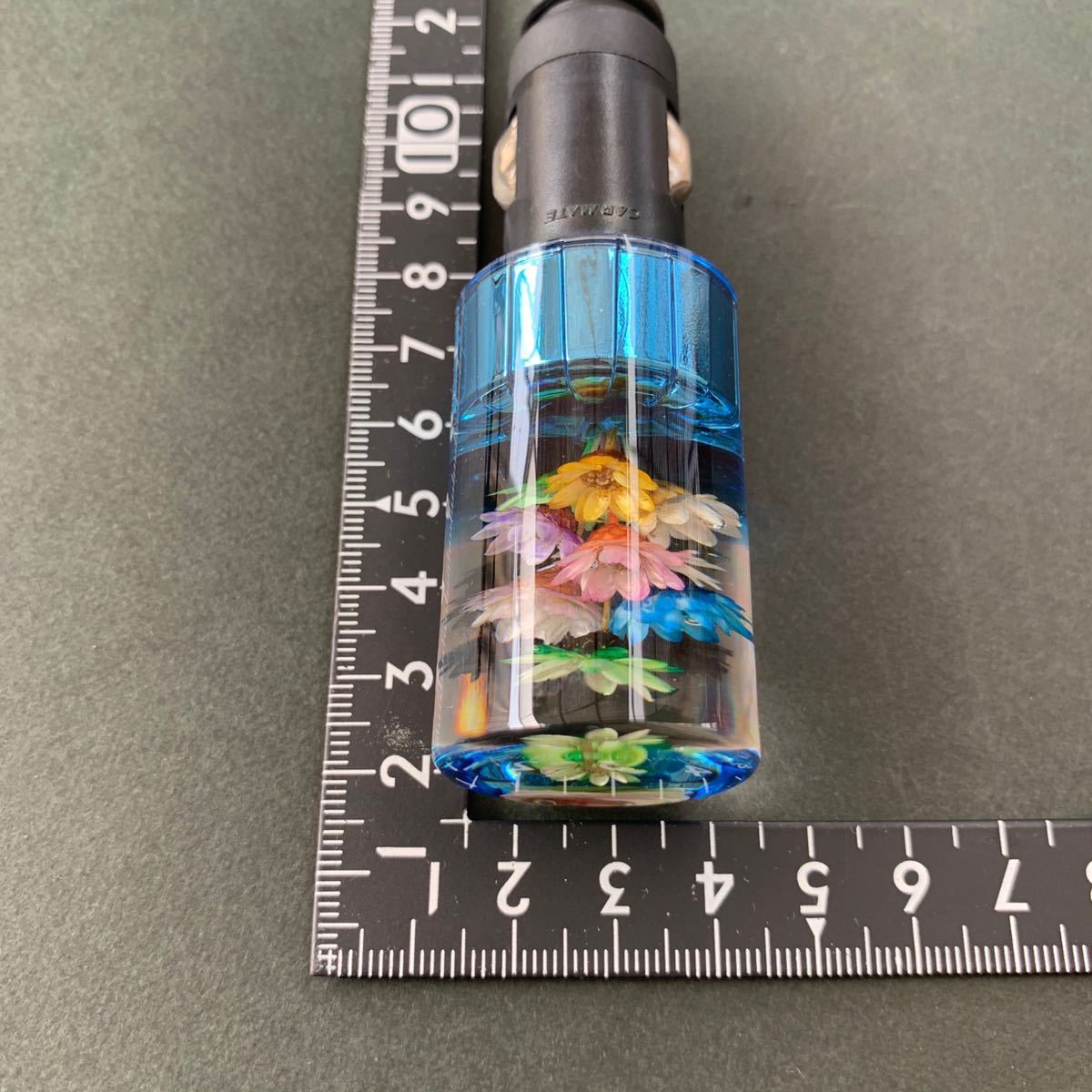 水中花 12V LED レインボー 7色 シガーライト シガープラグ 青 あお